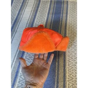 Vintage Trooper Trapper Hat Orange Faux Fur Insulated Daeron Ear Flap XL Large